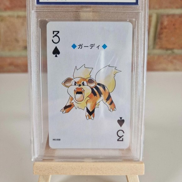Growlithe Poker Pokemon Card Graded MGC 8 PSA+- TCG N.058 Lugia Deck 1999 - Picture 5 of 9